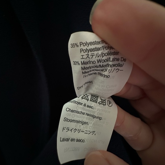 JCrew 365 Juliette Collarless Sweater Blazer in navy blue size large l xl - Picture 7 of 10